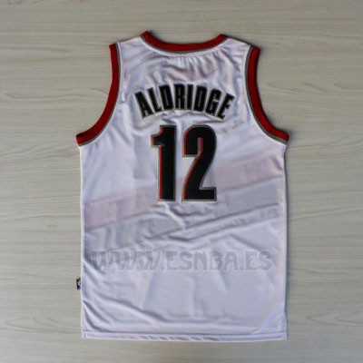 Camiseta Portland Trail Blazers LaMarcus Aldridge #12 Blanco